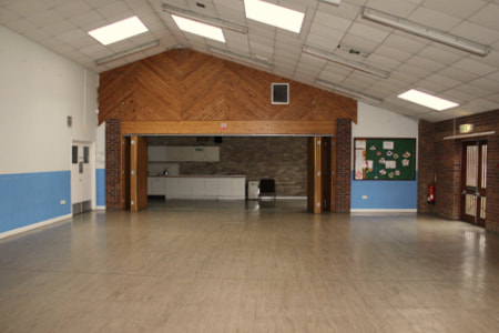 The Community Hall, with adaptable separate kitchenette facilities and assembly area
